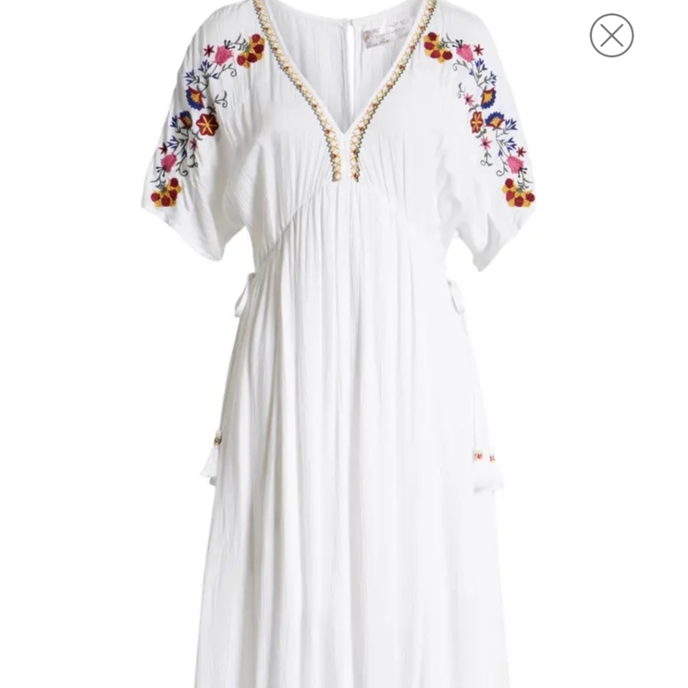 Embroidered Midi Dress